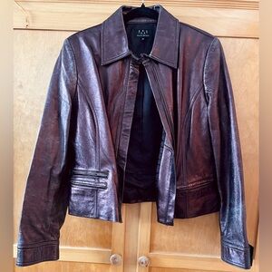 Metallic Leather Jacket
